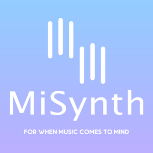 Misynth written in white color under its logo