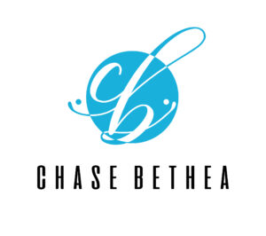 Chase Bethea brand written in black with its logo above it