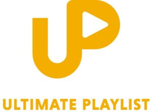 Ultimate Playlist logo and brand name in yellow color