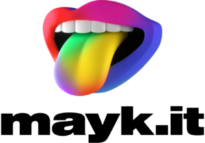 Shot of a mouth in various colors with tongue out